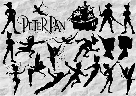 18 Peter Pan Silhouettes Peter Pan SVG cut files Peter Pan | Etsy