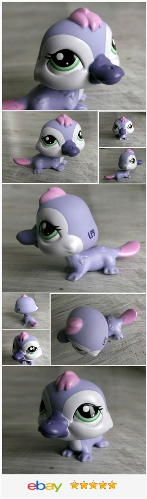 Littlest Pet Shop 2528 Purple Pink Lavender Platypus W Green Eyes