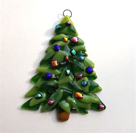 Fused Glass Christmas Ornament Christmas Tree Etsy