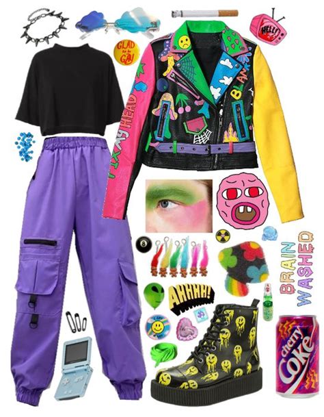 Brainwashed Outfit Shoplook Cool Outfits Retro Outfits Weirdcore