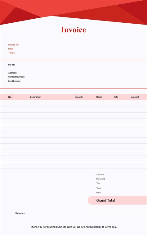 Free Blank Invoice Templates Pdf Eforms Free Blank Invoice Template Excel Pdf Word Invoice