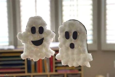Puffy Ghost Halloween Craft Free Ghost Printable Mombrite
