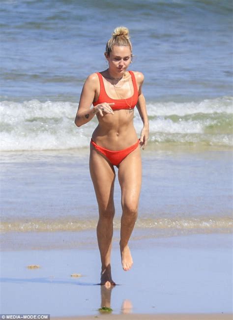 Miley Cyrus Showcases Bikini Body In Australia S Byron Bay