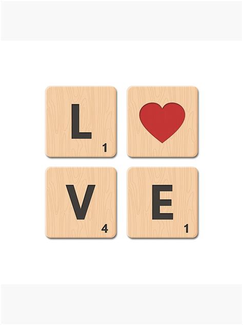 Love Scrabble Tiles Poster By Phoneticwear Redbubble