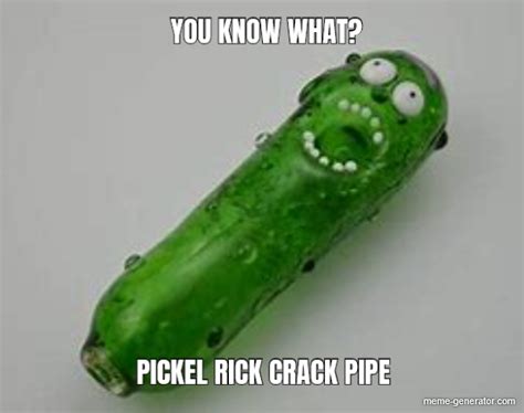 You Know What Pickel Rick Crack Pipe Meme Generator