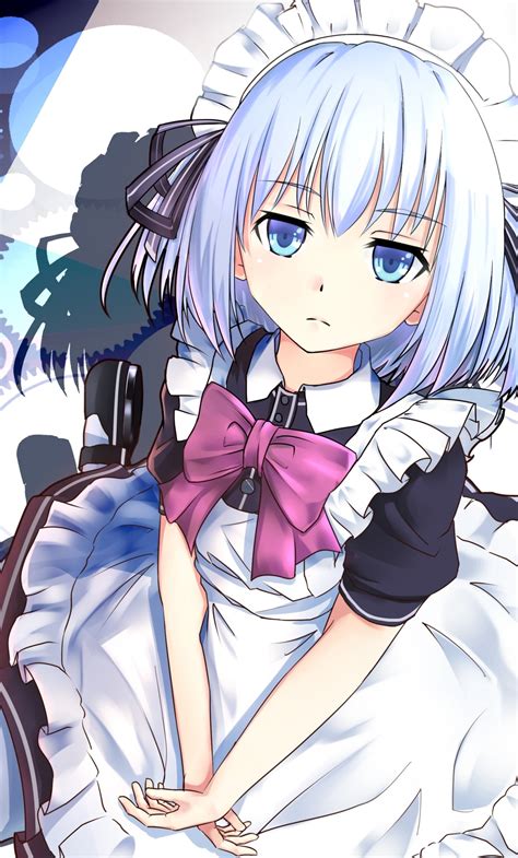Wallpaper Tobiichi Origami Headband Maid Clothes Date A Live Top View Short Hair