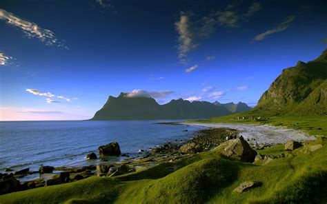 Nature Landscape Fjord Alone Cliff Mountain Norway Preikestolen Sea
