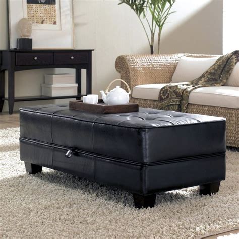 10 coffee table ottomans for an inviting living room. Leather Ottoman Sale #3 Inspiring Rectangle Leather ...