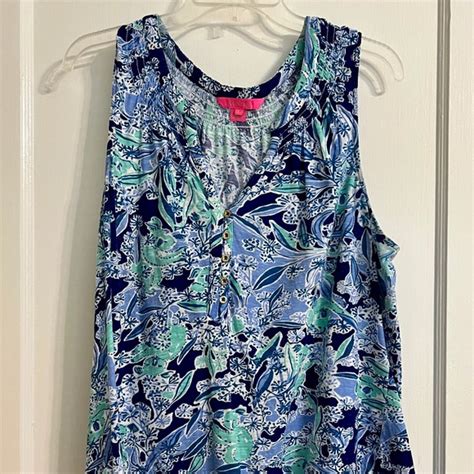 Lilly Pulitzer Tops Lilly Pulitzer Xl Essie Tank Top Poshmark