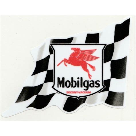 Mobilgas Right Flag Laminated Decal Cafe Racer