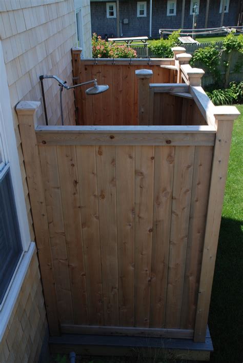 Cedar Outdoor Showers Traditional Exterior Boston By Cape Cod Shower Kits Co Houzz