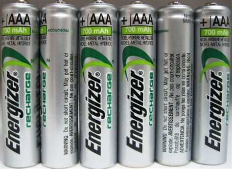 Energizer Aaa Rechargeable Nimh Battery 700 Mah 12v 6 Pack
