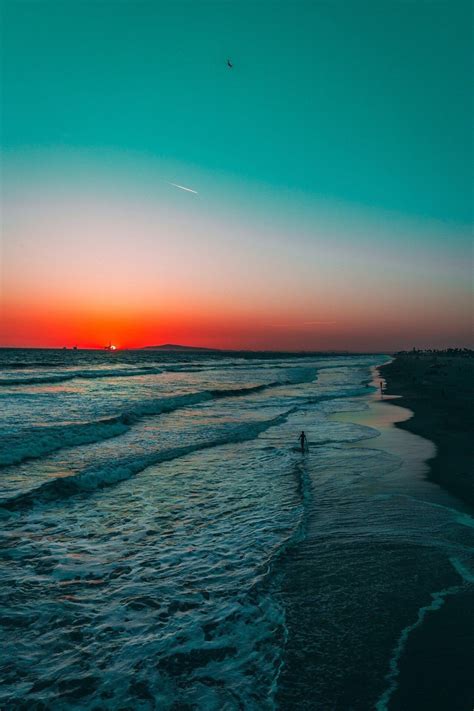 Beach Sunset Landscape Photography Aesthetic