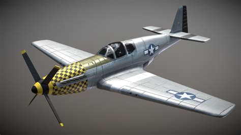 Ww2 Us Fighter Aircraft P51 Mustang Buy Royalty Free 3d Model By Zeus