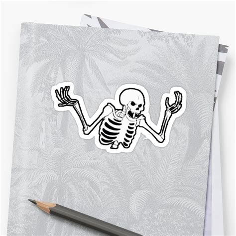 Angry Skeleton Meme Sticker By Codygronk Redbubble