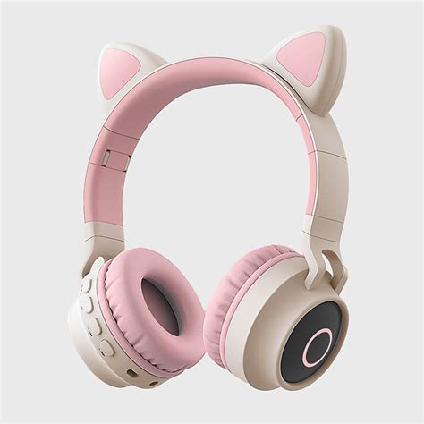 Kitty Tunes Cute Cat Ear Headphones Beige Grey Pink Artofit
