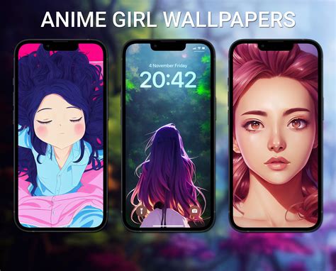 Anime Girl Wallpapers Iphone Lock Screen Ios 16 Wallpaper Etsy