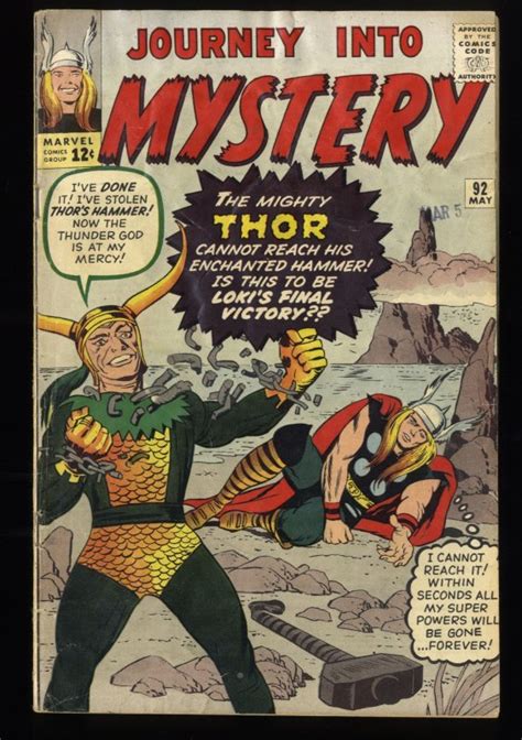 Journey Into Mystery 92 Gdvg 30 Early Loki Thor Stan Lee Jack
