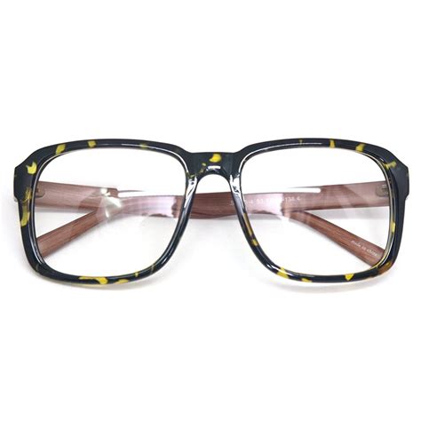 Inspired Square Nerd Horn Rimmed Eye Glasses Classic Vintage Geek Clear
