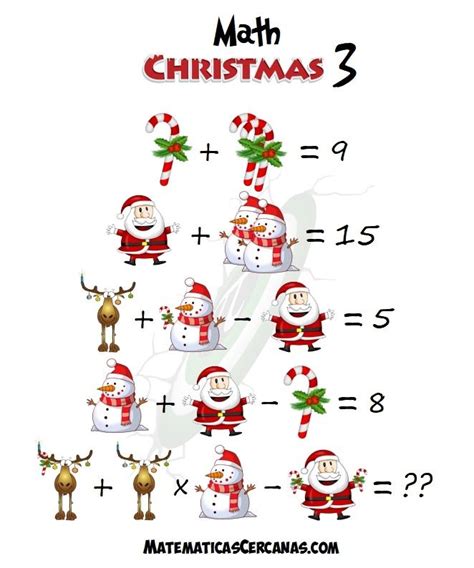 Razonamiento lógico definición, ejemplos, matemático deductivo, bustillo, ejercicios y respuestas. Math Christmas 3 | Acertijos, Juegos mentales imagenes ...