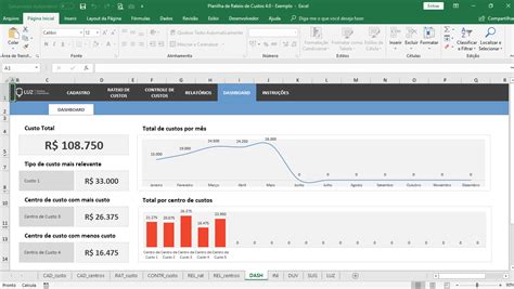 Planilha De Rateio De Custos Em Excel Planilhas Prontas