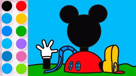 Place the mouse cursor over the place where the drawn line should begin. How to draw the Mickey Mouse House #learntodraw - YouTube