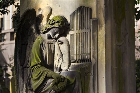 Crying Angel Stock Photo Image Of Granite Grave Funerary 1298428