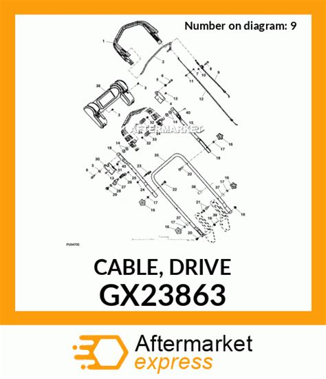 Gx23863 Cable Drive Fits John Deere Price 1994