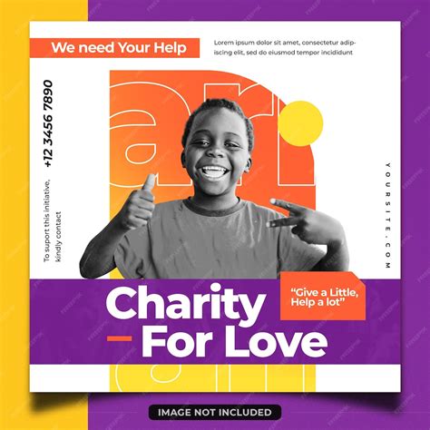 Premium Psd Fundraising Charity Banner Template