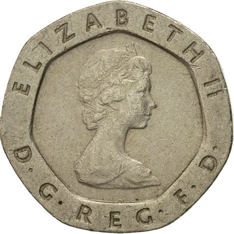 544128 Monnaie Grande Bretagne Elizabeth Ii 20 Pence 1983 Tb