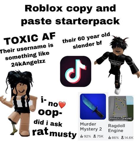 Roblox Copy And Paste Starterpack Rstarterpacks