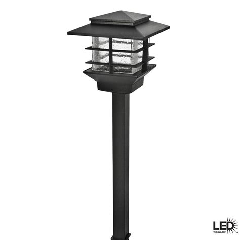 Hampton Bay Black Led Cast Aluminum 3 Watt Path Light Hd33870 The