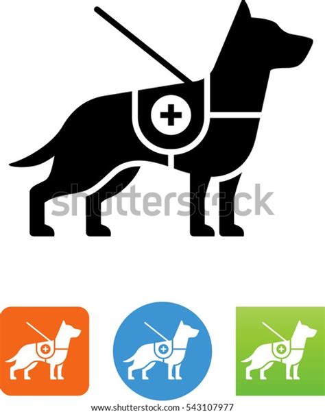 Service Dog Icon Stock Vector Royalty Free 543107977