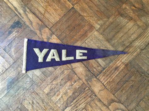 Vintage Felt Pennant 1920s Yale University Felt Pennant Yale Blue