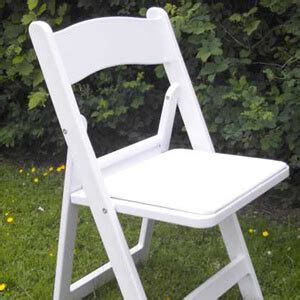 Comfortable seat and back with modern pinhole design. Party Rental Padded Folding Resin Chair - SW Florida ...