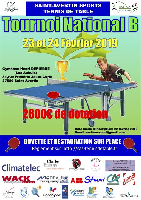 Tournoi National B De Saint Avertin Comité Dindre Et Loire De Tennis