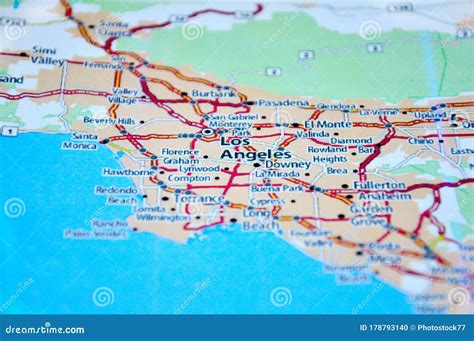 Los Angeles Usa Map