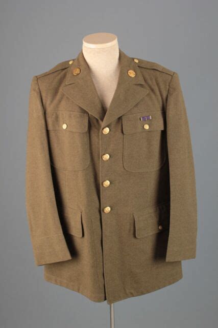 Mens 1940s Wwii Us Army Tunic Sz Med Reg 40s Ww2 Wool Uniform Jacket