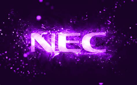 ダウンロード画像 Necバイオレットロゴ 4k バイオレットネオンライト Creative クリエイティブ 紫の抽象的な背景 Nec