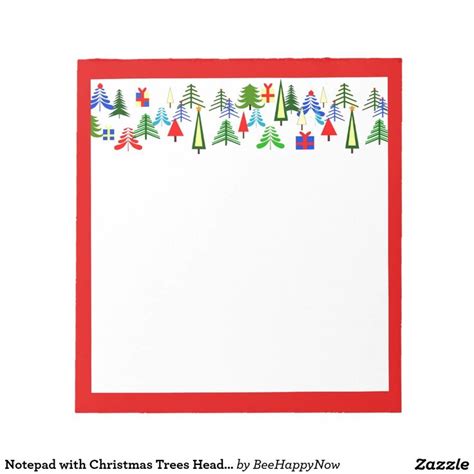 Notepad With Christmas Trees Header Note Pad Christmas Tree Christmas
