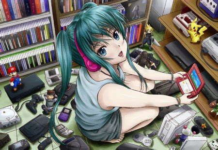 Tons of awesome cool hd wallpapers 1080p to download for free. Gamer Miku - Other & Anime Background Wallpapers on ...