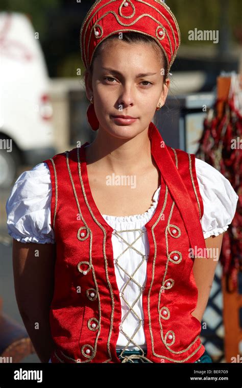 Hungarian Women Wearing Traditional Costume Hi Res Stock Photography