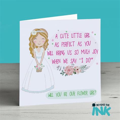 Flower Girl Card Personalised Flower Girl Proposal Will You Be My