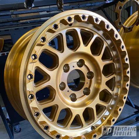 Custom Rims Finished In Anodized Gold Prismatic Powders