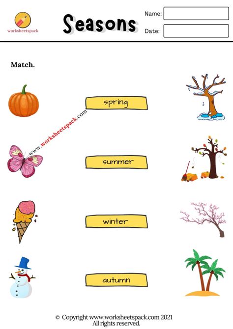Seasons Worksheets Printable And Online Worksheets Pack