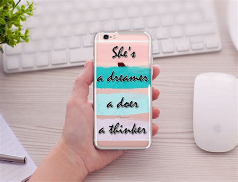 Shes A Dreamer A Doer A Thinker Clear Iphone Case Etsy
