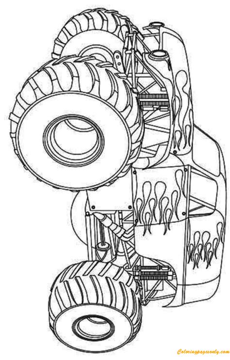 Hot Wheels Monster Truck Coloring Pages Transport
