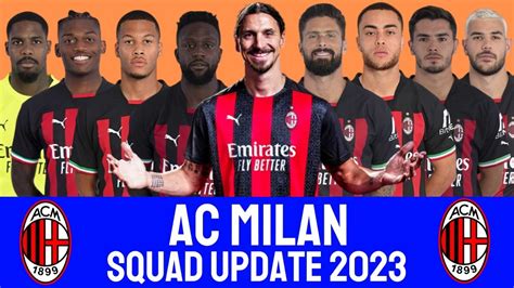 Ac Milan Squad Update 2023 Ac Milan 202223 Serie A Youtube