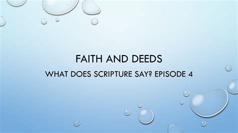 Wdss Faith And Deeds Youtube