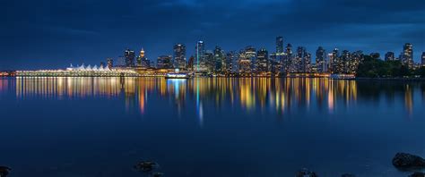 Vancouver City Wallpaper 4k Canada Body Of Water Cityscape